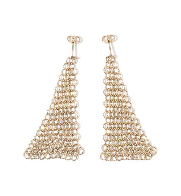 TOMORROWLAND GOODS「pascale lion CB/BO Chain トライアングルピアス」|ピアス|91 ゴールド