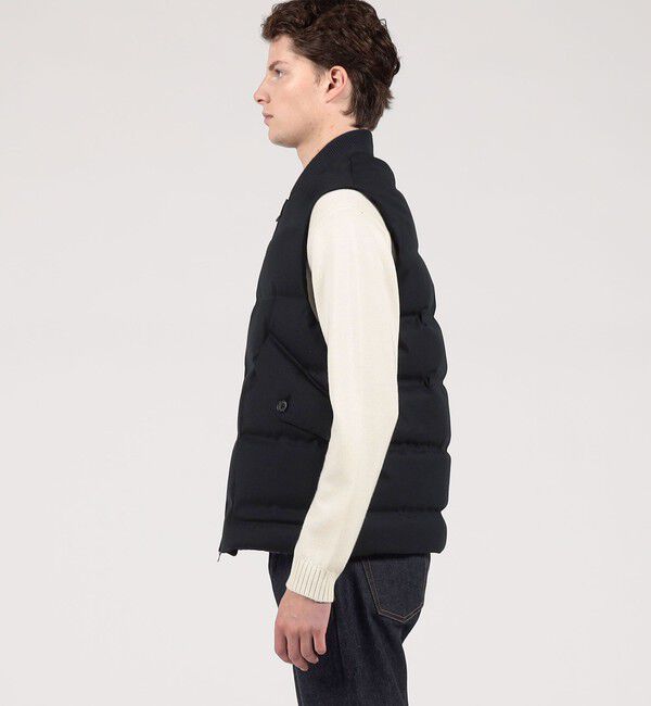 TOMORROWLAND MENS「ウールシルクツイル ダウンベスト」|ダウンベスト・ベスト|