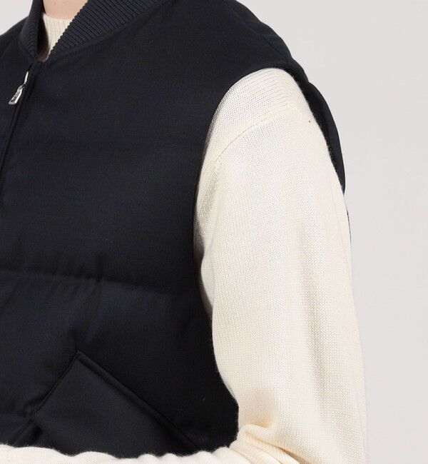 TOMORROWLAND MENS「ウールシルクツイル ダウンベスト」|ダウンベスト・ベスト|