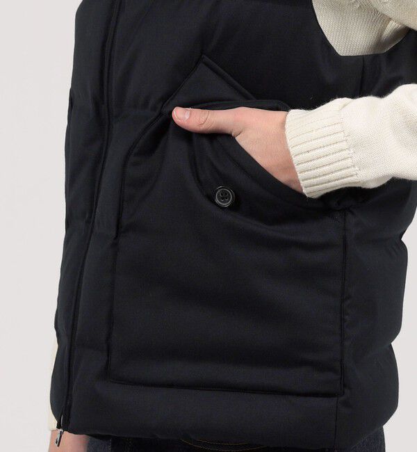 TOMORROWLAND MENS「ウールシルクツイル ダウンベスト」|ダウンベスト・ベスト|