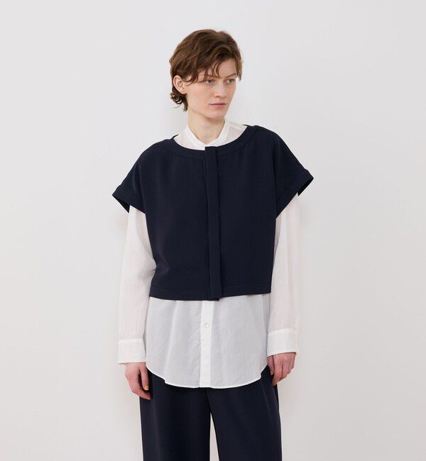 GALERIE VIE「ダブルクロス ワイドフィットベスト」|ベスト・ジレ|