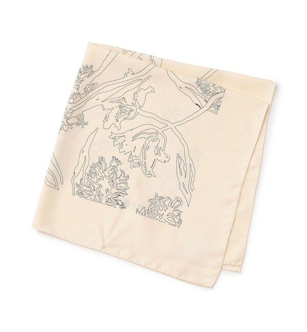 TOMORROWLAND GOODS「AENEIS NOSTALGIA FLOWERS スカーフ」|バンダナ・スカーフ|42 ライトベージュ系
