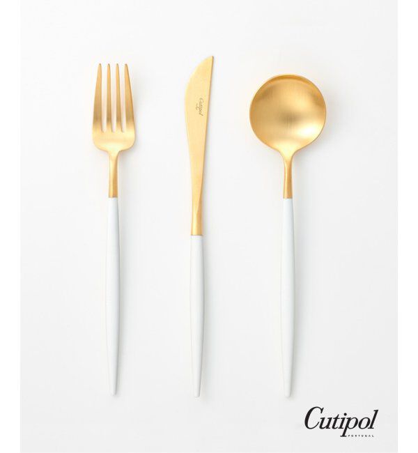 journal standard Furniture「【Cutipol/クチポール】GOA ディナースプーン ホワイト&times;ゴールド」|食器・キッチングッズ|