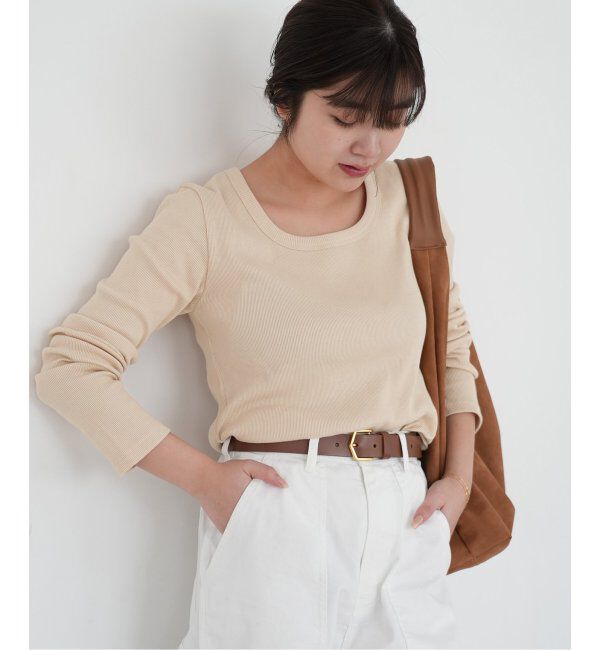 SLOBE IENA「《追加》SAWAHOCO パーフェクトカットソー」|Tシャツ・カットソー|ベージュ