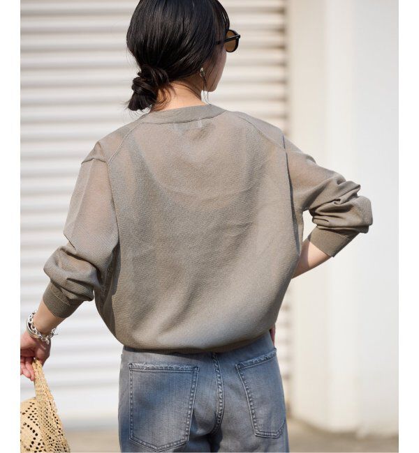 SLOBE IENA「《追加》リネン混シアーカーディガン」|カーディガン|