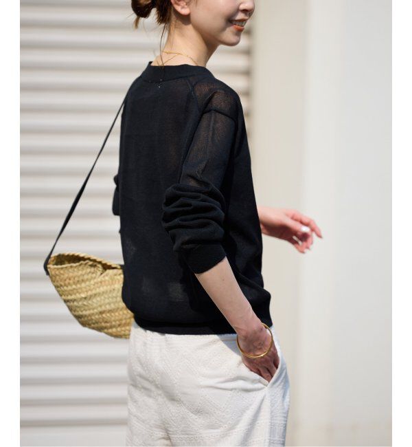 SLOBE IENA「《追加》リネン混シアーカーディガン」|カーディガン|
