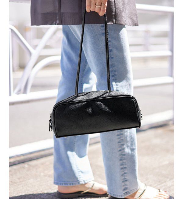 IENA「＆MyuQ/アンドミューク KAKU ショルダーバッグ」|ショルダー・メッセンジャー|ブラック