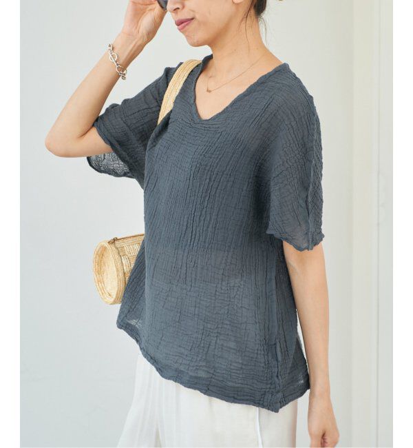 IENA「LES ATELIERS FRANCAIS DE CONFECTION ハーフスリーブトップス」|シャツ・ブラウス|