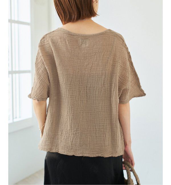IENA「LES ATELIERS FRANCAIS DE CONFECTION ハーフスリーブトップス」|シャツ・ブラウス|