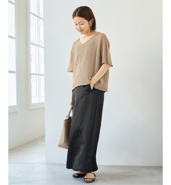 IENA「LES ATELIERS FRANCAIS DE CONFECTION ハーフスリーブトップス」|シャツ・ブラウス|