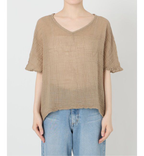 IENA「LES ATELIERS FRANCAIS DE CONFECTION ハーフスリーブトップス」|シャツ・ブラウス|