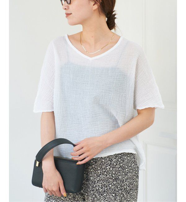 IENA「LES ATELIERS FRANCAIS DE CONFECTION ハーフスリーブトップス」|シャツ・ブラウス|