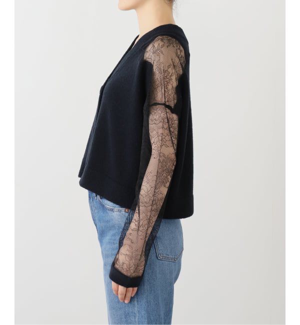 VERMEIL par iena「リバーレースニットカーデ」|カーディガン|