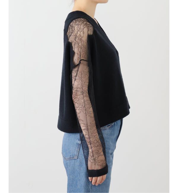 VERMEIL par iena「リバーレースニットカーデ」|カーディガン|
