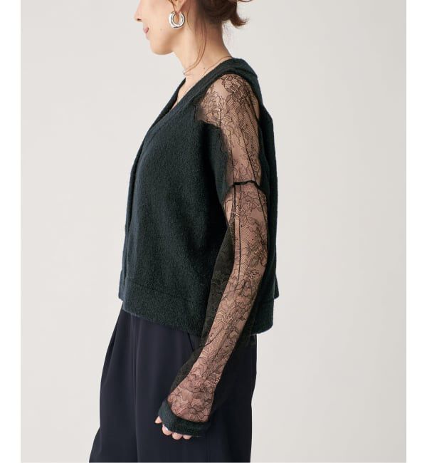 VERMEIL par iena「リバーレースニットカーデ」|カーディガン|