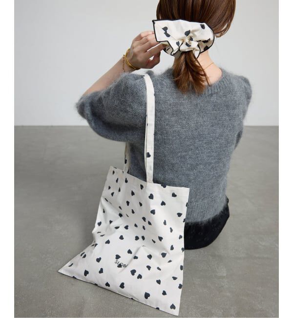 SLOBE IENA「【Jeu de Coeurs & Pois / 2個セット】ハートトート&times;シュシュセット」|トートバッグ|