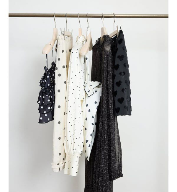 SLOBE IENA「【Jeu de Coeurs & Pois / 2個セット】ハートトート&times;シュシュセット」|トートバッグ|