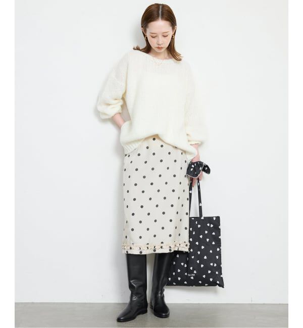 SLOBE IENA「【Jeu de Coeurs & Pois / 2個セット】ハートトート&times;シュシュセット」|トートバッグ|