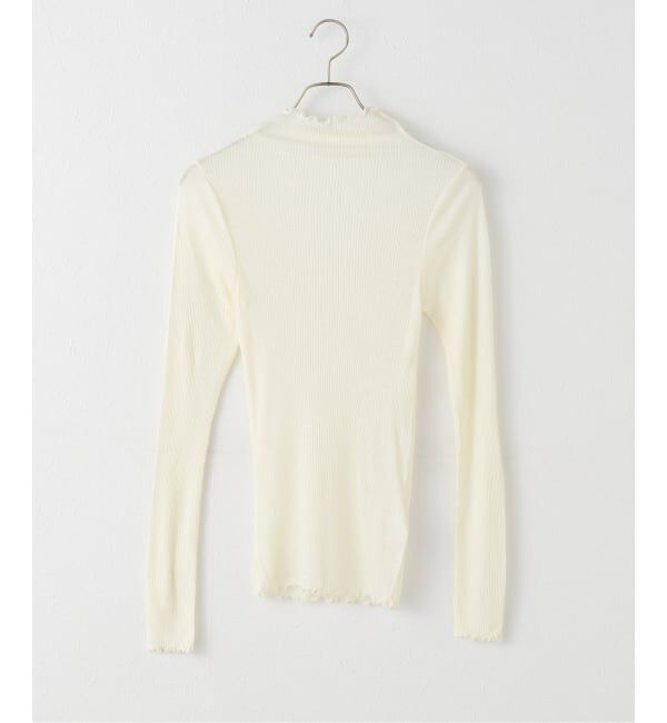 IENA LA BOUCLE「TOURNON/トゥルノン WOOL SHEER RIB BOTTLENECK 25AWCS030」|Tシャツ・カットソー|ホワイト