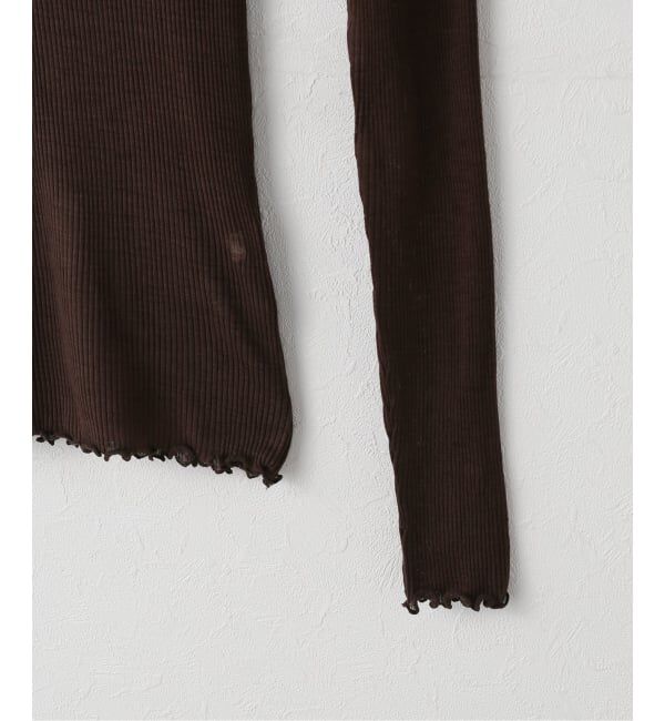 IENA LA BOUCLE「TOURNON/トゥルノン WOOL SHEER RIB BOTTLENECK 25AWCS030」|Tシャツ・カットソー|