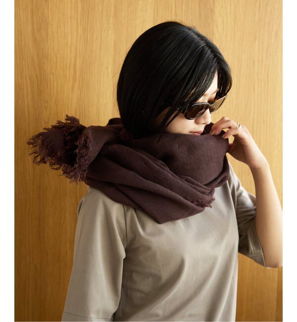 IENA LA BOUCLE「《予約》ASAUCE MELER/アソースメレリネンガーゼストール AM26SST31」|ストール|