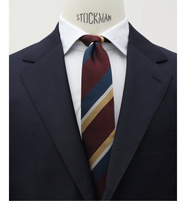 EDIFICE「PB レジメンタルストライプタイ」|ネクタイ・蝶ネクタイ|ボルドー