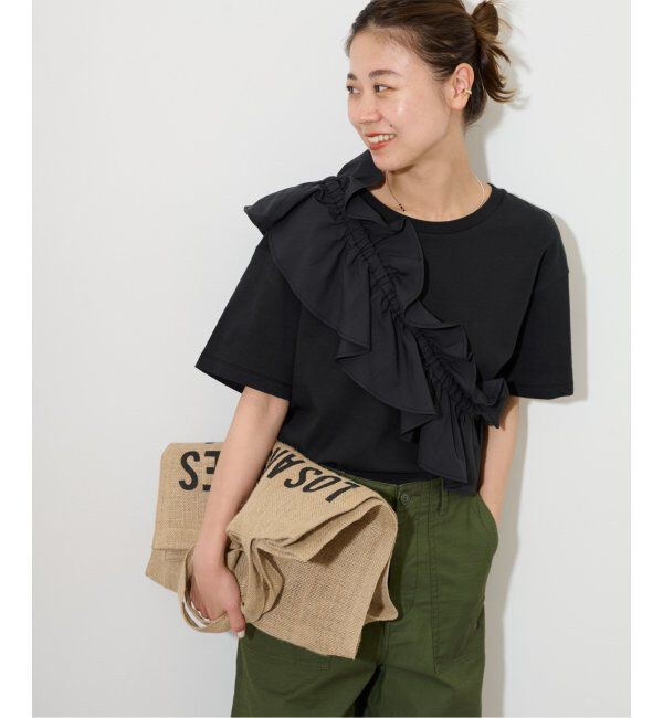 JOURNAL STANDARD relume「フリルパーツセットTシャツ」|Tシャツ・カットソー|ブラック