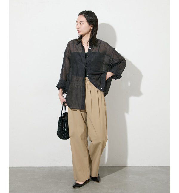 JOURNAL STANDARD「《追加3》【撥水/接触冷感/洗える/UVカット】リネンナイロンストレッチワイドパンツ」|その他|