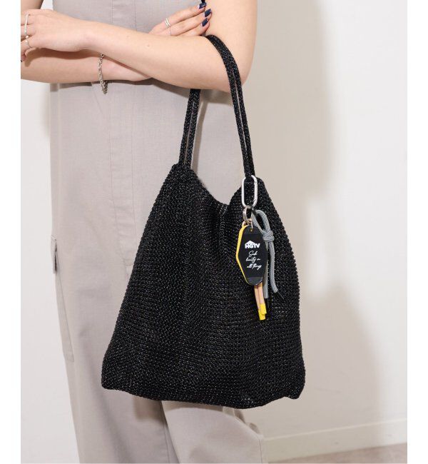 JOURNAL STANDARD relume「《WEB限定追加2》RELUME ラメアミトート」|トートバッグ|ブラック