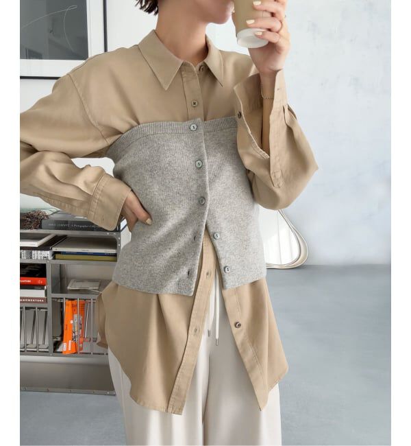 JOURNAL STANDARD relume「Dyedツイルオーバーサイズシャツ」|シャツ・ブラウス|ベージュ