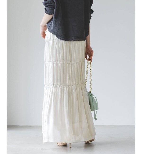 NOBLE「シアーブライトナローティアードスカート」|スカート|