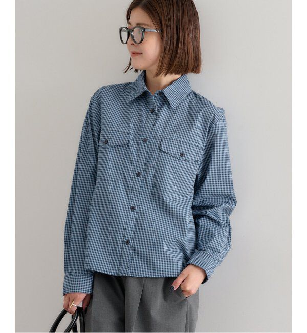 U by SPICK&SPAN「チェックシャツ」|シャツ・ブラウス|ブルー A