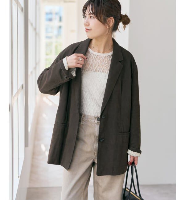 Spick and Span「ストレッチレースクルーネックプルオーバー」|Tシャツ・カットソー|