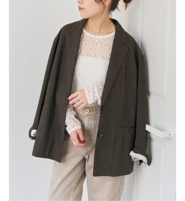 Spick and Span「ストレッチレースクルーネックプルオーバー」|Tシャツ・カットソー|