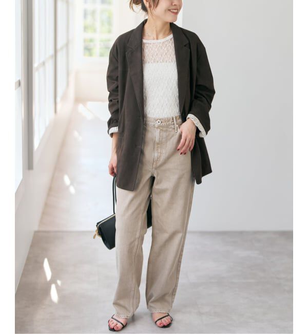 Spick and Span「ストレッチレースクルーネックプルオーバー」|Tシャツ・カットソー|