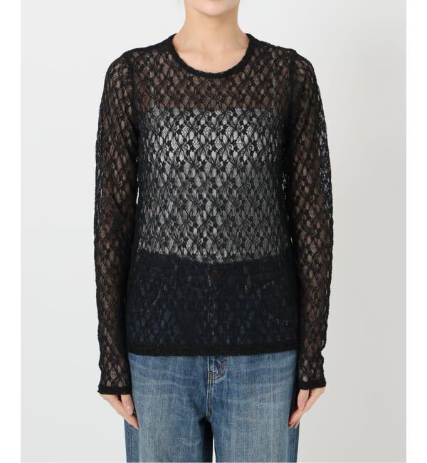 Spick and Span「ストレッチレースクルーネックプルオーバー」|Tシャツ・カットソー|