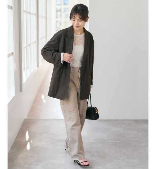 Spick and Span「ストレッチレースクルーネックプルオーバー」|Tシャツ・カットソー|