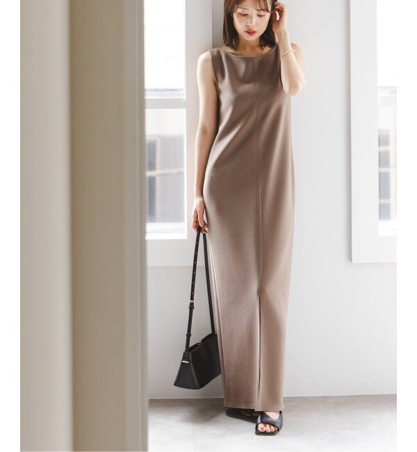 NOBLE「【洗える】ニットライクジョーゼット2wayワンピース」|ワンピース|カーキ