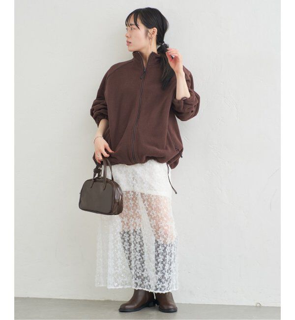 U by SPICK&SPAN「フラワーチュールシアースカート」|スカート|