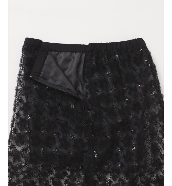 U by SPICK&SPAN「フラワーチュールシアースカート」|スカート|