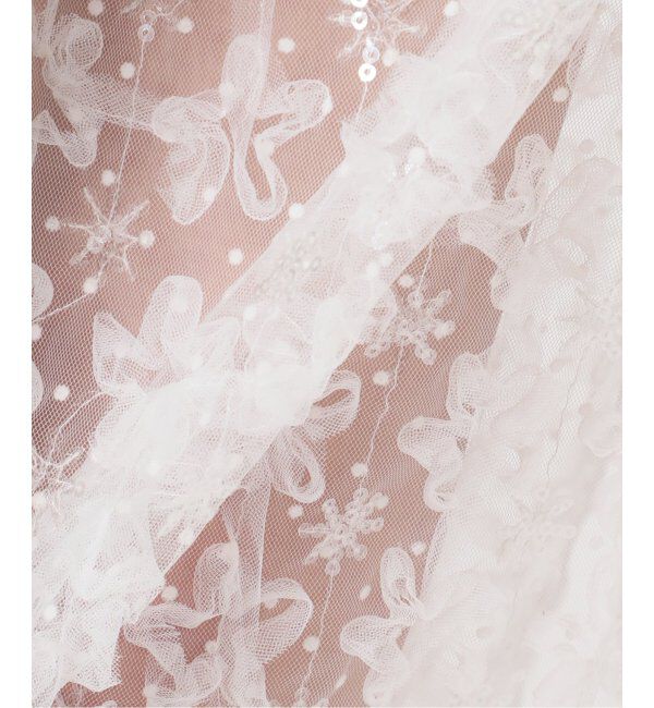 U by SPICK&SPAN「フラワーチュールシアースカート」|スカート|