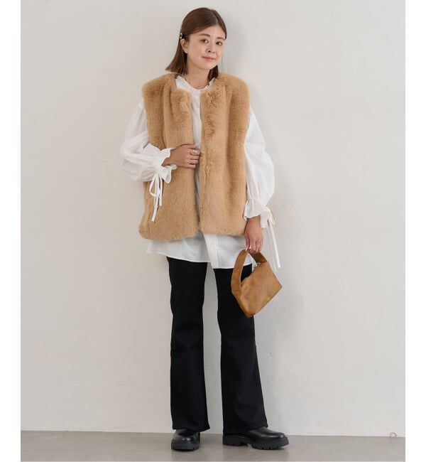 U by SPICK&SPAN「LANCER/ランサー  クルーネック ベスト」|ダウンベスト・ベスト|