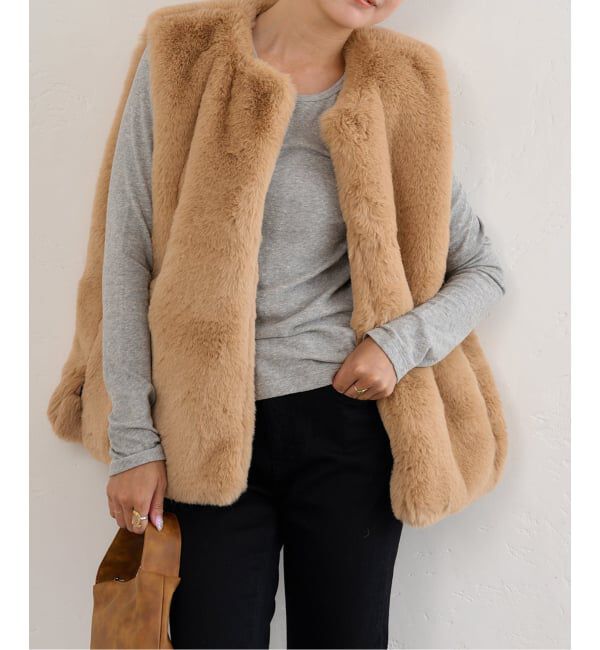 U by SPICK&SPAN「LANCER/ランサー  クルーネック ベスト」|ダウンベスト・ベスト|