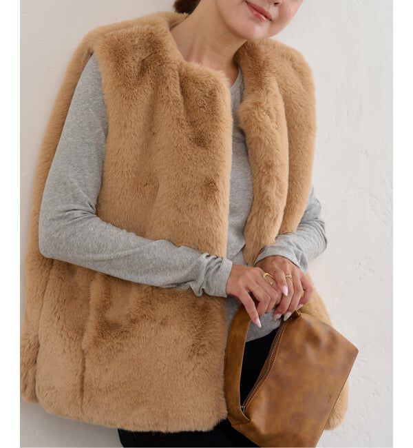 U by SPICK&SPAN「LANCER/ランサー  クルーネック ベスト」|ダウンベスト・ベスト|