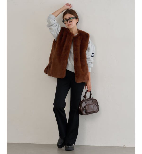 U by SPICK&SPAN「LANCER/ランサー  クルーネック ベスト」|ダウンベスト・ベスト|