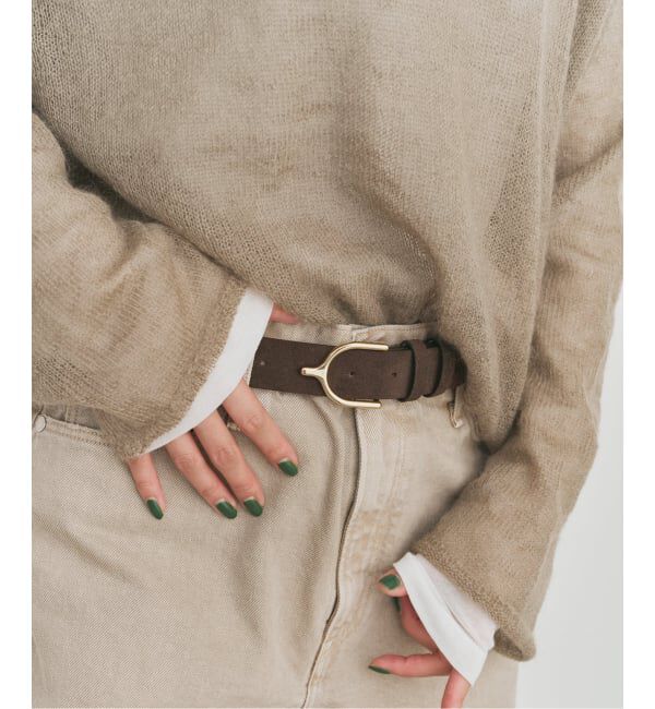 Spick and Span「LEFIJE/レフィエ ラウンドバックルベルト スエード」|ベルト|