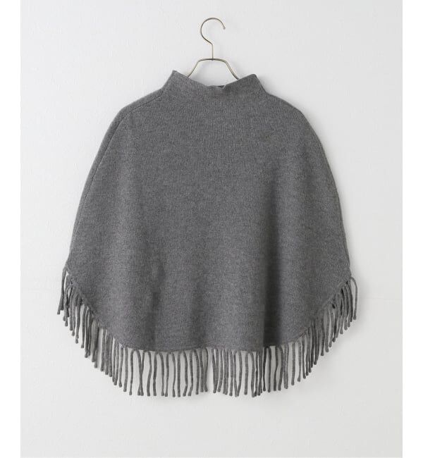 Spick and Span「《一部店舗+WEB限定》BERENICE. / べレニス PONCHO COL MONTANT A FRANGES」|ニット・セーター|