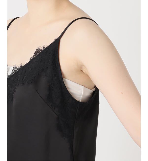 NOBLE「《追加予約》リバーレーストリミングサテンキャミソール」|キャミソール|