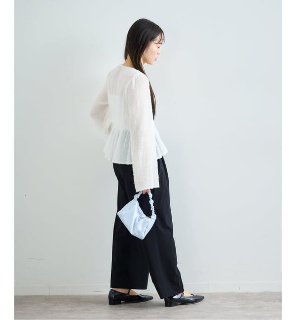 U by SPICK&SPAN「《予約》シアーシャギースクエアネックブラウス」|シャツ・ブラウス|