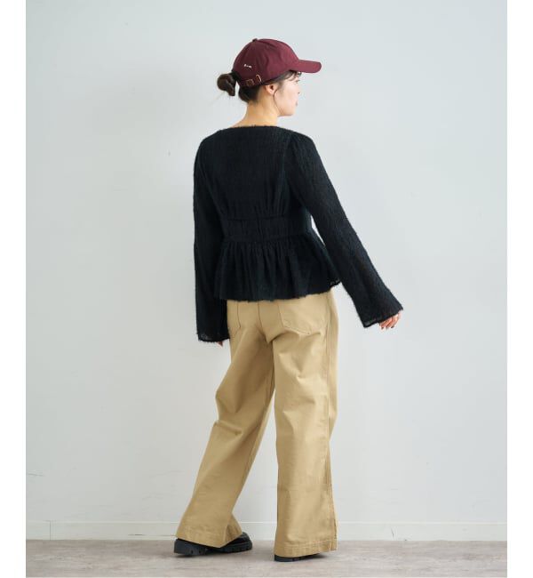 U by SPICK&SPAN「《予約》シアーシャギースクエアネックブラウス」|シャツ・ブラウス|